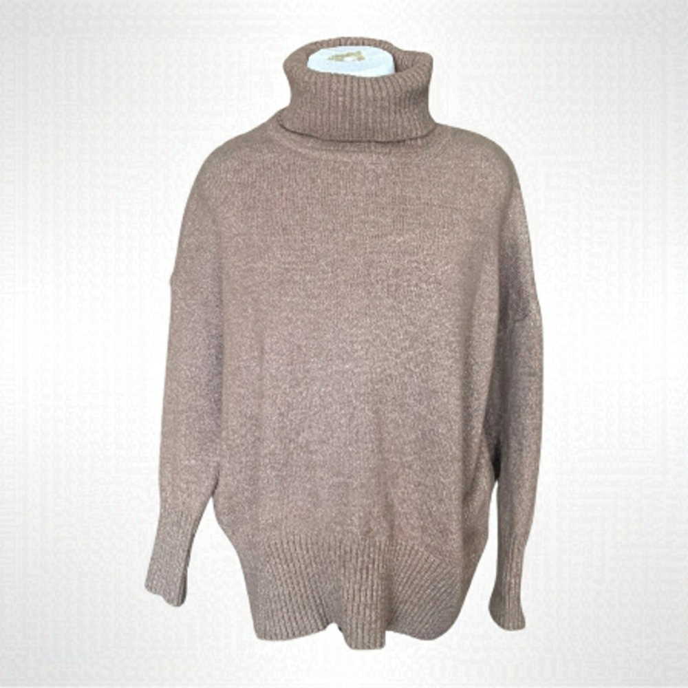 William Rast Brown Turtleneck Alpaca Blend Sweater
